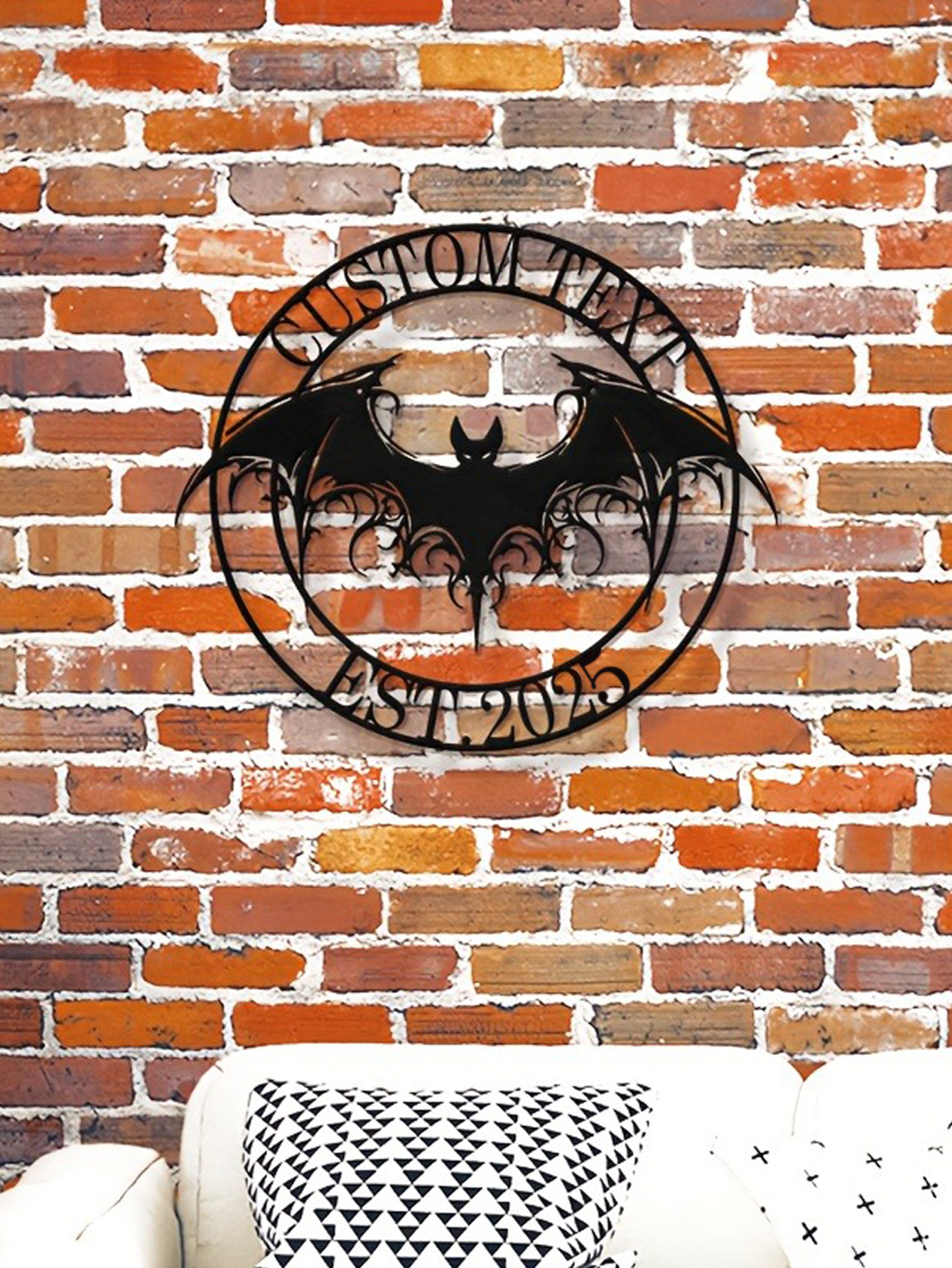 DIY Personalized Bat Metal Wall Sign
